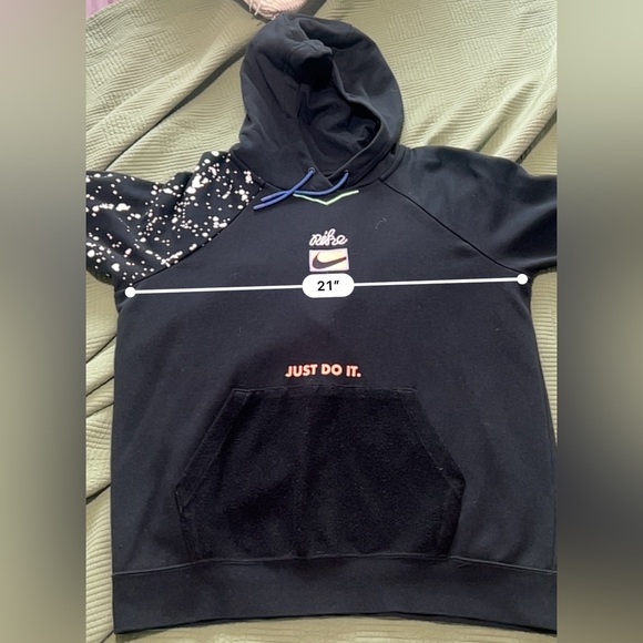 Nike Women Black Hoodie with Terry Cloth Pocket 
Size Large - Picture 13 of 13